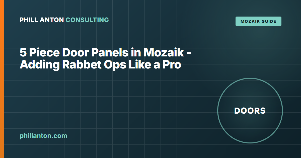 How to Add a Rabbet to 5-Piece Door Panels in Mozaik