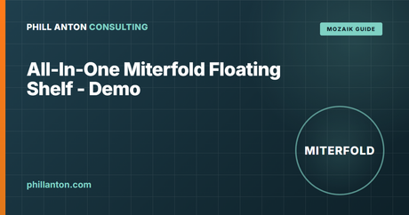 All-In-One Miterfold Floating Shelf in Mozaik