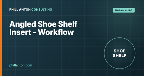 Angled Shoe Shelf Insert in Mozaik: The Auto-Adjusting PAC Insert