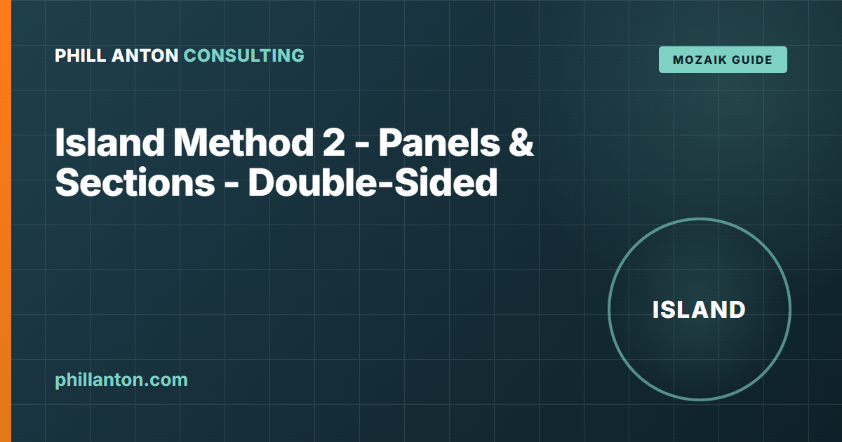 How to Build a Double-Sided Closet Island with Panels & Sections in Mozaik
