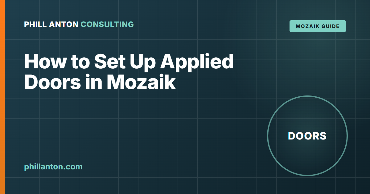 How to Set Up Applied Doors in Mozaik
