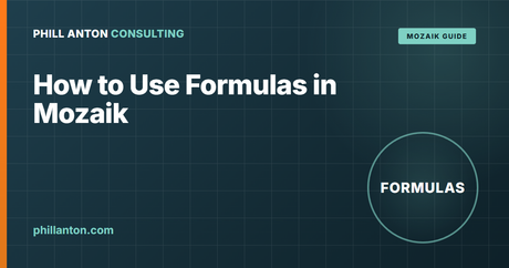 How to Use Formulas in Mozaik