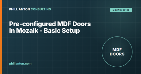 How to Set Up Pre-configured MDF Doors in Mozaik