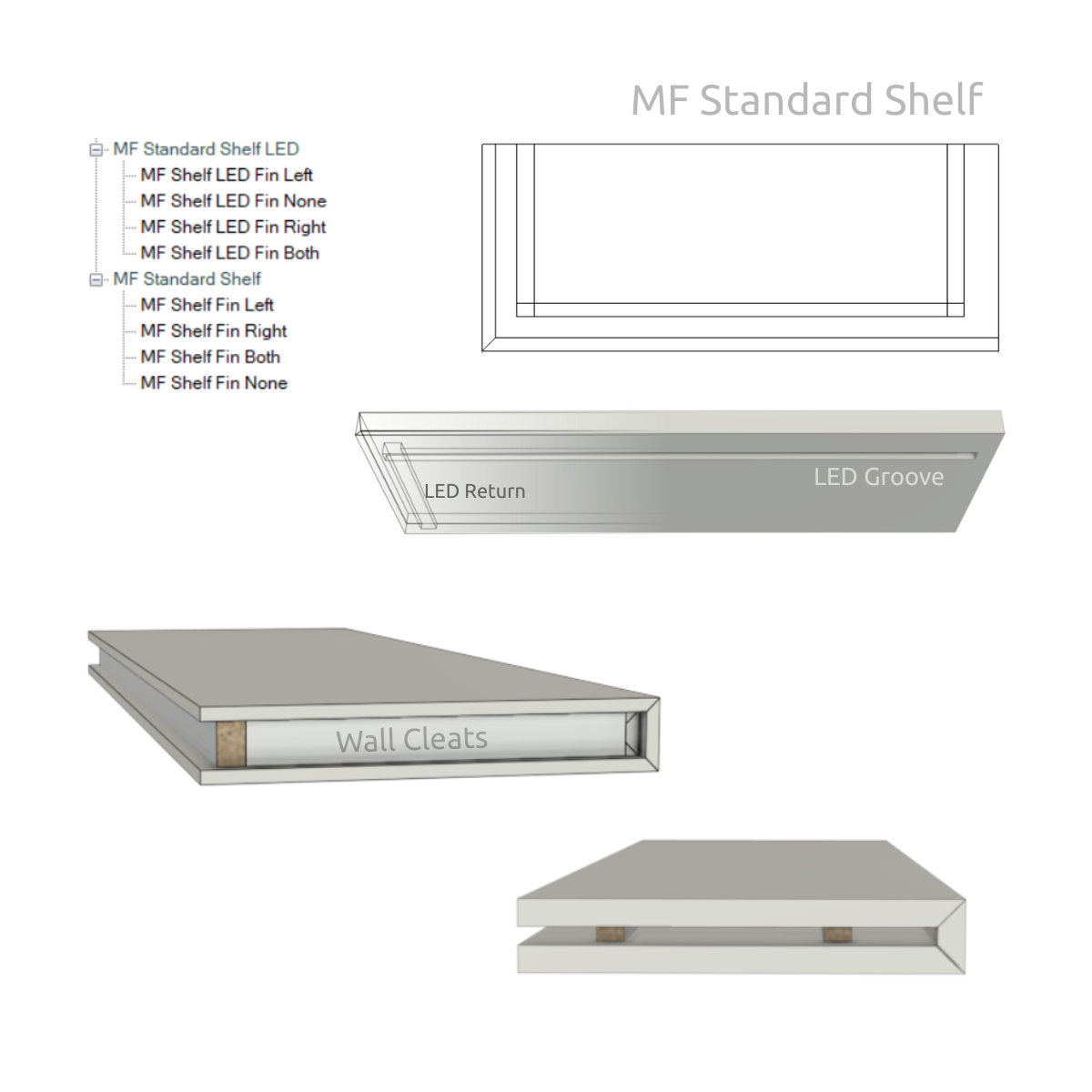 PAC Miter Fold Standard Shelf Library