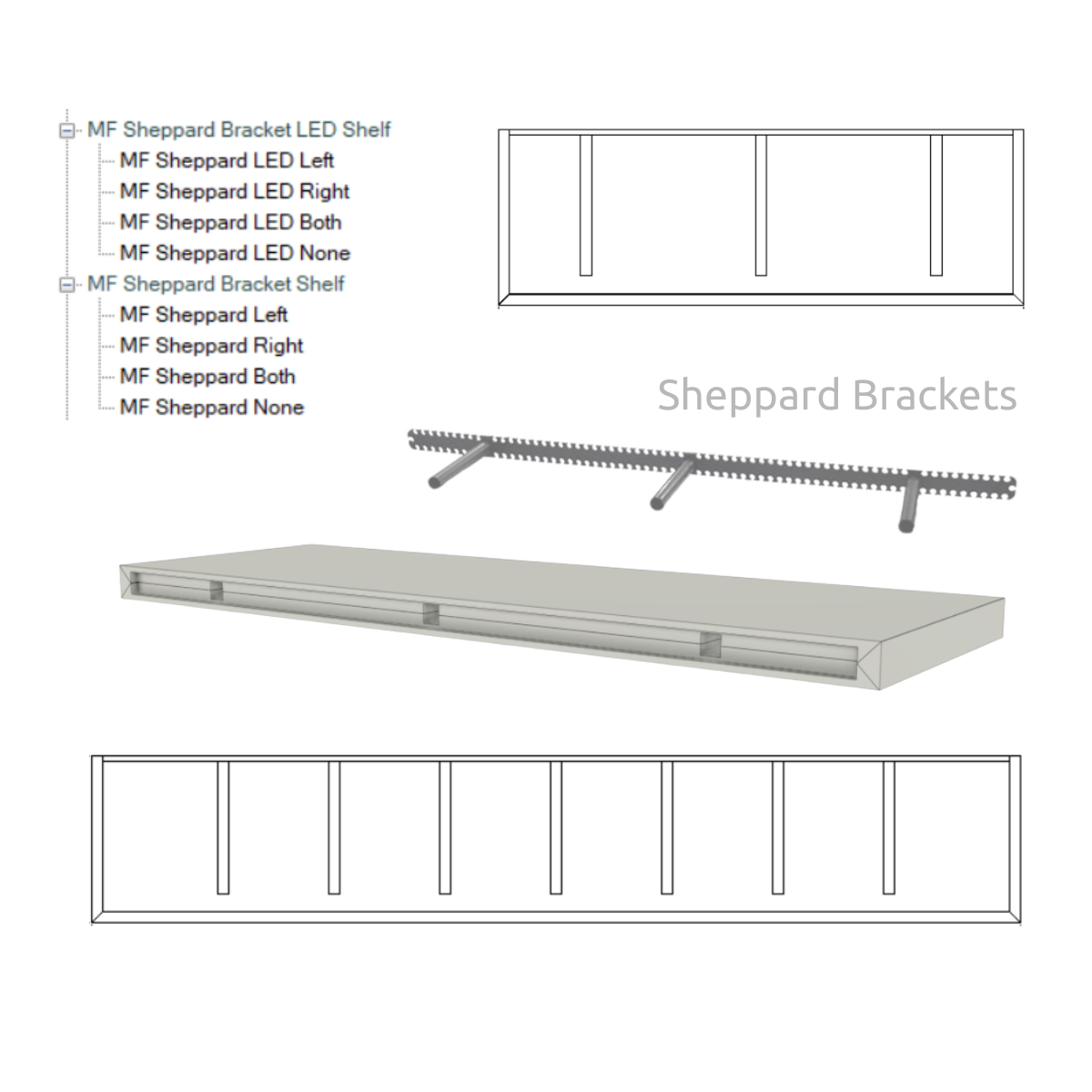 PAC Miter Fold Sheppard Shelf Library